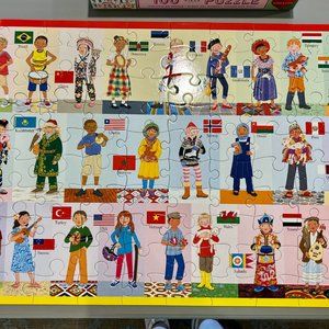 FIRM!  Educational 2-sided "Beautiful Children of the World" Puzzle 100 Pc.
